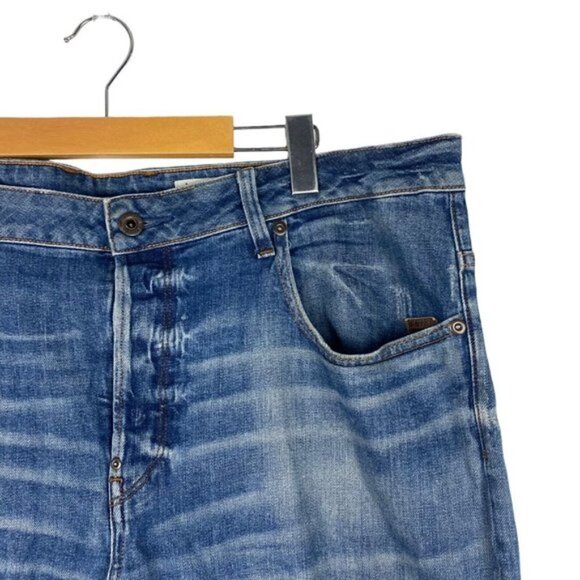 G Star Raw Men's Blue Revend Straight Restored Distressed Denim Jeans US 38 X 34 - Picture 4 of 16